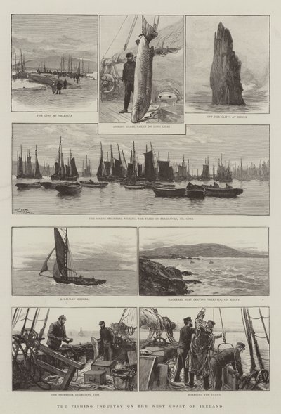 La industria pesquera en la costa oeste de Irlanda de Joseph Nash