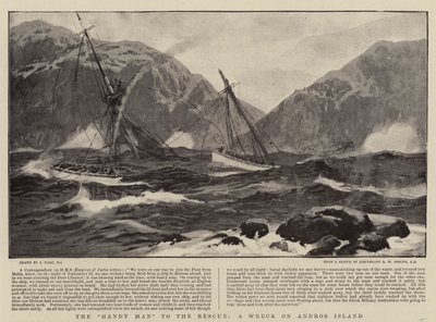El Hombre Útil al Rescate, Un Naufragio en la Isla de Andros de Joseph Nash