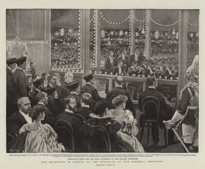 La recepción en honor del Shahzada en el Instituto Imperial de Joseph Nash