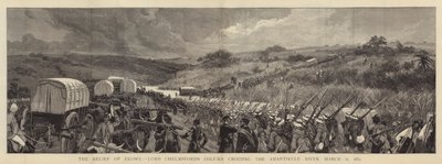 El alivio de Ekowe, la columna de Lord Chelmsford cruzando el río Amantikulu, 31 de marzo de 1879 de Joseph Nash
