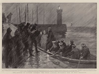 El regreso del Capitán Dreyfus, el primer desembarco en suelo francés en Port Haliguen de Joseph Nash