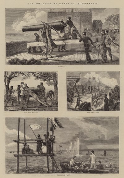 La artillería voluntaria en Shoeburyness de Joseph Nash
