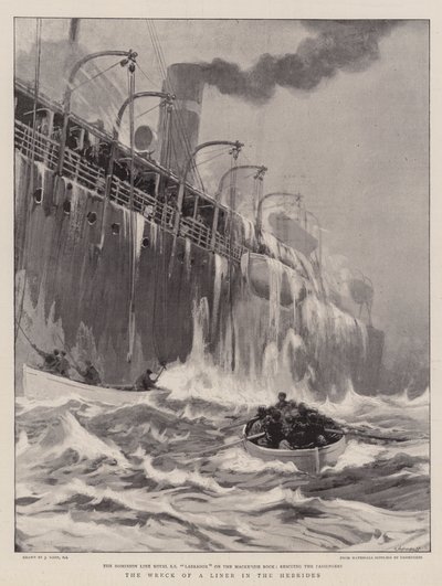 El naufragio de un transatlántico en las Hébridas de Joseph Nash