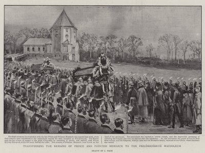 Traslado de los restos del Príncipe y la Princesa Bismarck al Mausoleo de Friedrichsruh de Joseph Nash