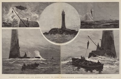 Trinity House y su trabajo, una visita a algunos faros conocidos en la costa sur de Joseph Nash
