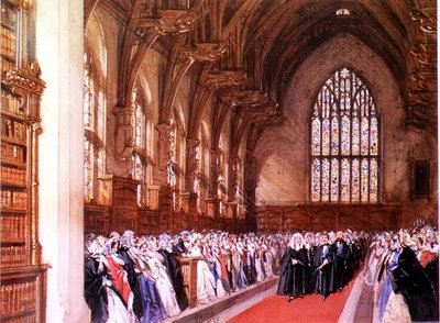 Vista del interior del Westminster Hall de Joseph Nash