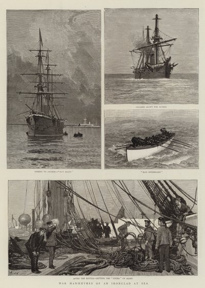 Maniobras de guerra de un acorazado en el mar de Joseph Nash