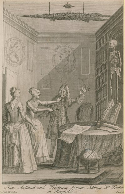 Nan Holland y Tristram Savage robando al Dr. Trotter en Moorfields de Joseph Nicholls