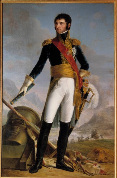 Retrato de cuerpo entero de Jean Baptiste Jules Bernadotte, príncipe de Ponte Corvo y luego Carlos Juan XIV, rey de Suecia en 1818 de Joseph Nicolas Jouy