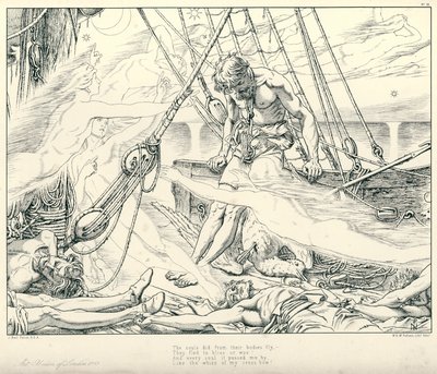 Ilustración para La Balada del Viejo Marinero de Coleridge de Joseph Noel (after) Paton