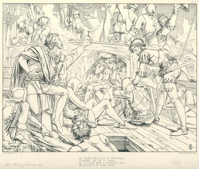 Ilustración para La Balada del Viejo Marinero de Coleridge de Joseph Noel (after) Paton
