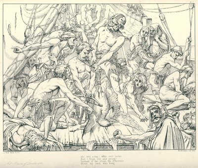 Ilustración para La Balada del Viejo Marinero de Coleridge de Joseph Noel (after) Paton