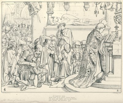 Ilustración para La balada del viejo marinero de Coleridge de Joseph Noel (after) Paton