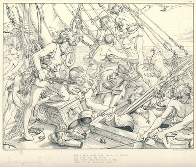Ilustración para La Balada del Viejo Marinero de Coleridge de Joseph Noel (after) Paton