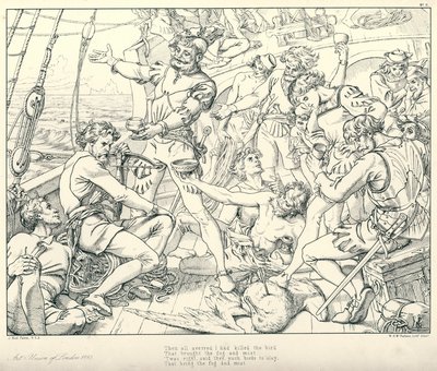 Ilustración para La balada del viejo marinero de Coleridge de Joseph Noel (after) Paton