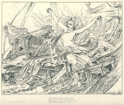 Ilustración para La Balada del Viejo Marinero de Coleridge de Joseph Noel (after) Paton