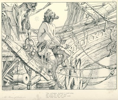 Ilustración para La Balada del Viejo Marinero de Coleridge de Joseph Noel (after) Paton