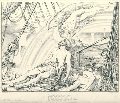 Ilustración para La Balada del Viejo Marinero de Coleridge de Joseph Noel (after) Paton