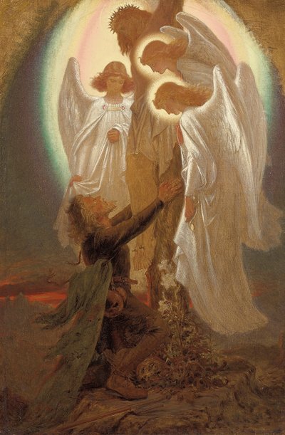 Cristiano al pie de la cruz de Joseph Noel Paton