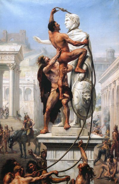 El saqueo de Roma por los visigodos en 410 de Joseph Noel Sylvestre