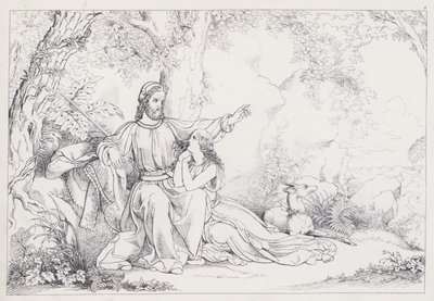 La Tempestad de Shakespeare, Acto I, Escena 2 de Joseph Noel after Paton