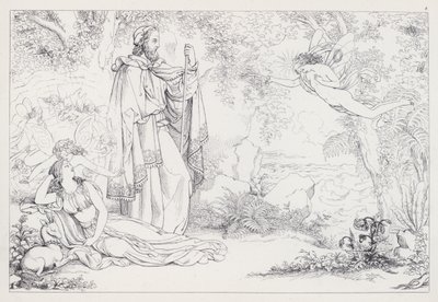 La Tempestad de Shakespeare, Acto I, Escena 2 de Joseph Noel after Paton