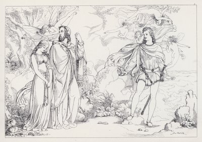La Tempestad de Shakespeare, Acto I, Escena 2 de Joseph Noel after Paton