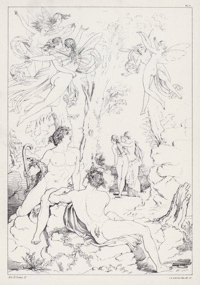 Prometeo liberado de Shelley, Acto II, Escena 2 de Joseph Noel after Paton