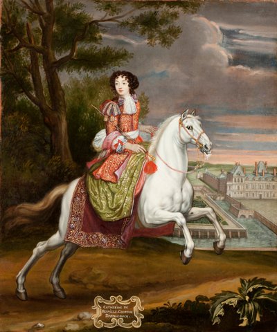 Retrato ecuestre de Catherine de Neufville de Villeroy, condesa de Armagnac 1639-1707, 1670s de Joseph Parrocel