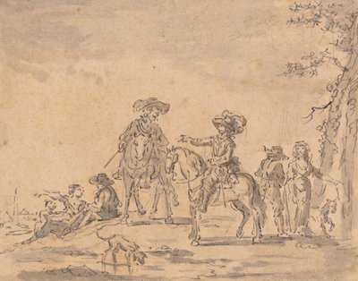 Encuentro de dos jinetes de Joseph Parrocel
