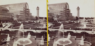 El Palacio de Cristal en Hyde Park, c.1900 (foto en b/n) de Joseph Paxton