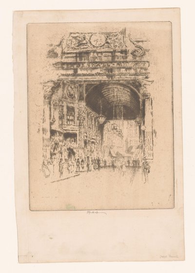 Mercado de Leadenhall, II de Joseph Pennell (signed by artist)