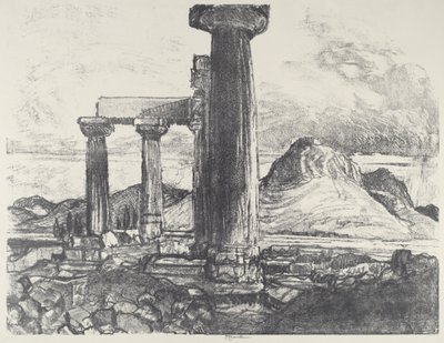 Acro, Corinto desde Corinto de Joseph Pennell