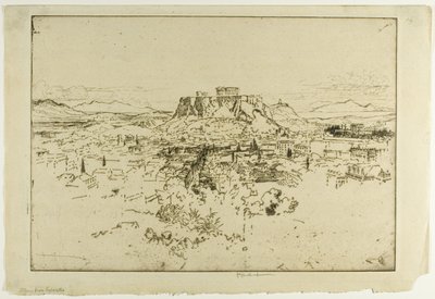Atenas desde el Monte Lybacettus de Joseph Pennell