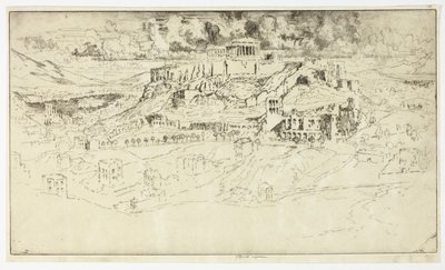 Atenas desde la Tumba de Filopotes de Joseph Pennell