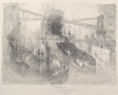 Acorazado Volviendo a Casa, 1917 de Joseph Pennell