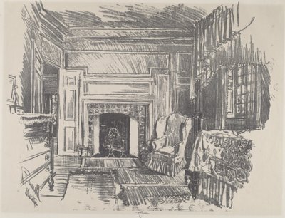 Dormitorio, Stenton, 1912 de Joseph Pennell