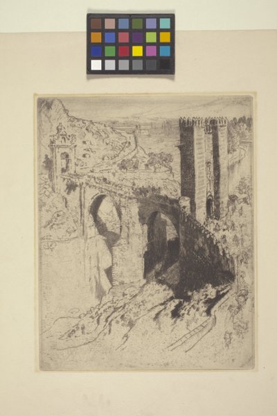 Puente de Alcántara (grabado) de Joseph Pennell