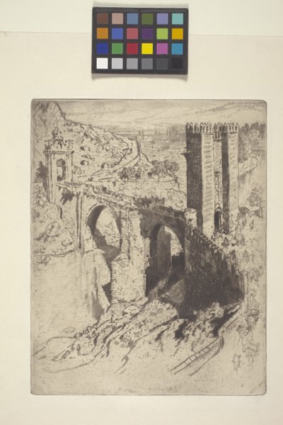 Puente de Alcántara (grabado) de Joseph Pennell