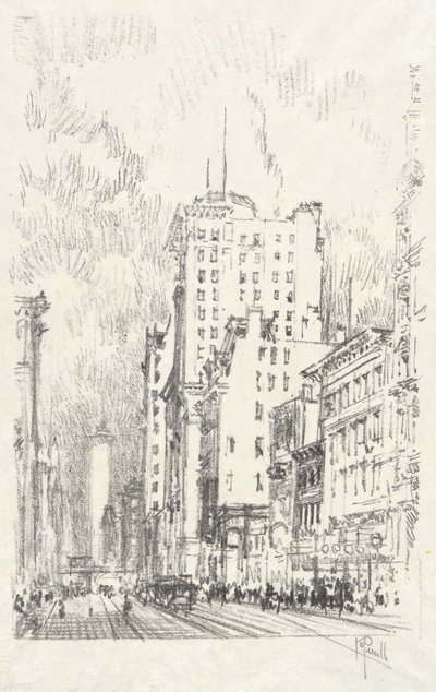 Broadway sobre la calle 23, n.° 11 en la colección Iconphile Club de Joseph Pennell