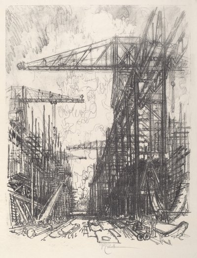 Construyendo destructores, No.I de Joseph Pennell