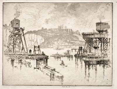 Construcción del Muelle de Dover de Joseph Pennell