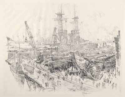 Construyendo cazadores de submarinos de Joseph Pennell