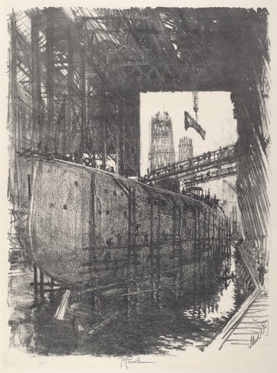 Construyendo el acorazado de Joseph Pennell