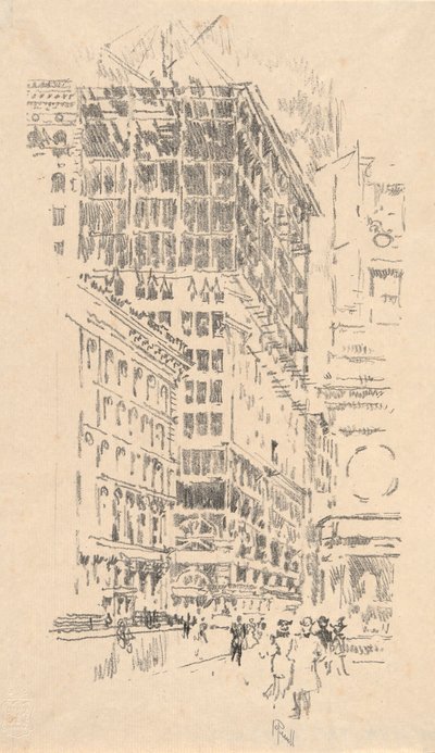 Construyendo el edificio, #8 en la colección Iconphile Club de Joseph Pennell