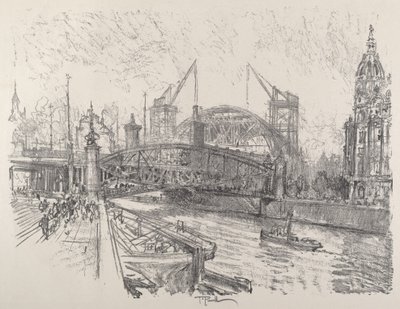 Construyendo la estación Freidrich-Strasse de Joseph Pennell