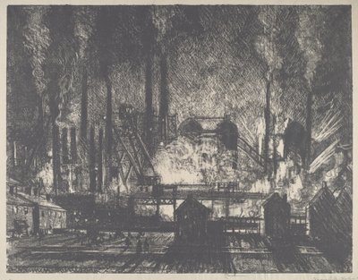 Cambio de Turnos, Charleroi de Joseph Pennell