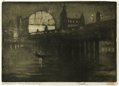 Charing Cross de noche de Joseph Pennell