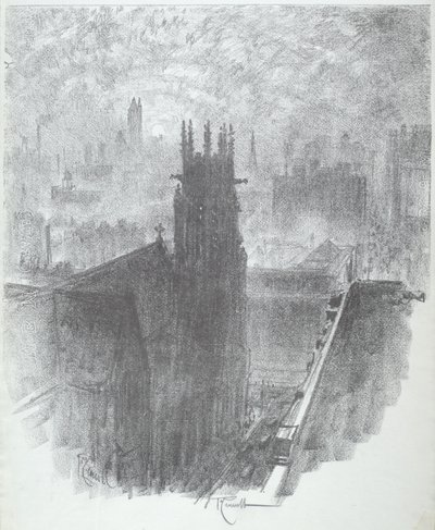 Iglesia de Cristo, St. Louis, 1919 de Joseph Pennell