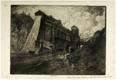 Carbón—La gran inclinación, Rompedor, Mahanoy City de Joseph Pennell